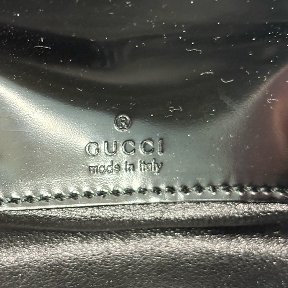 Authentic GUCCI Black patent Leather Accessory jewelry Box cards and certificate - Picture 10 of 12